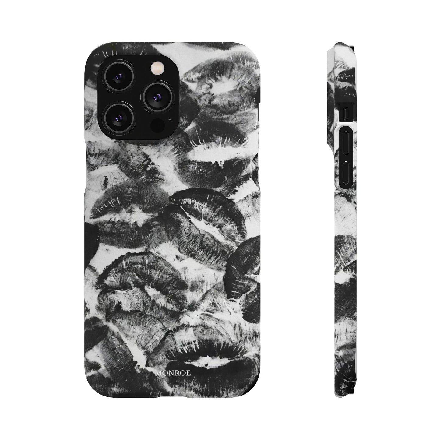 Black & White Kiss Print Case