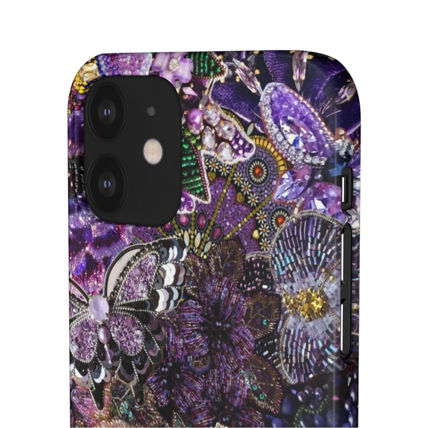Purple Floral Butterfly Case