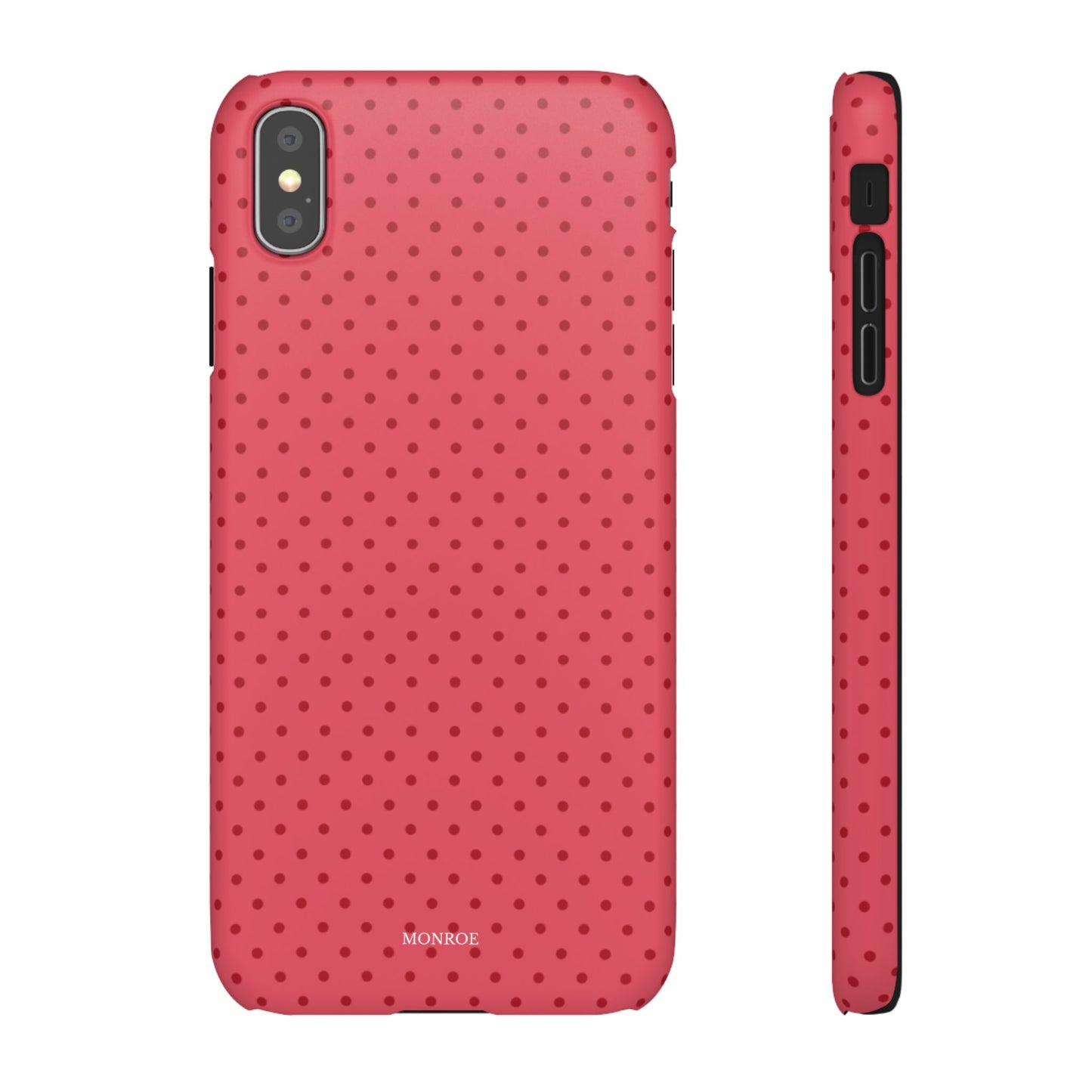 Coral Polka Dot Snap Phone Case