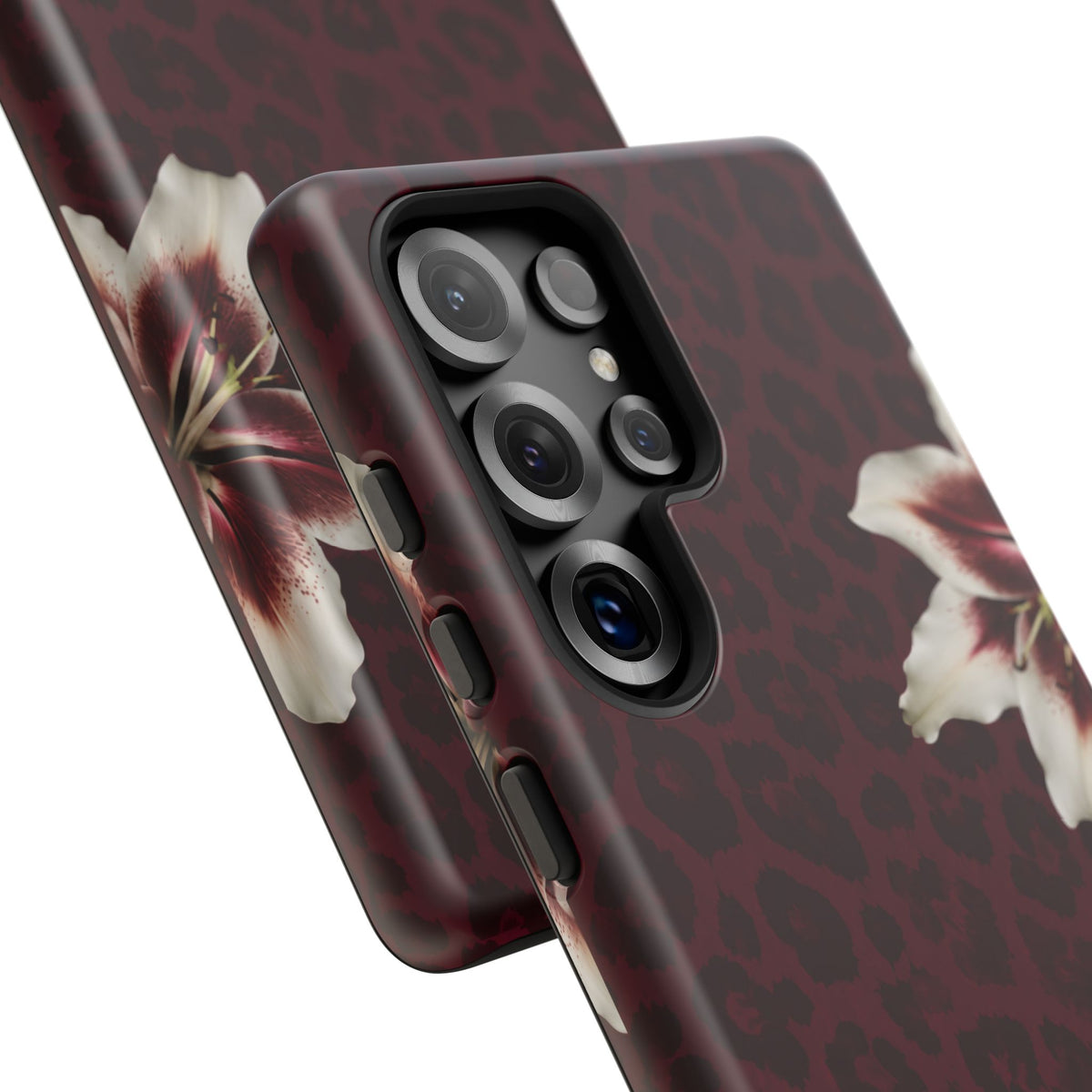 Burgundy Lily Leopard Tough Case