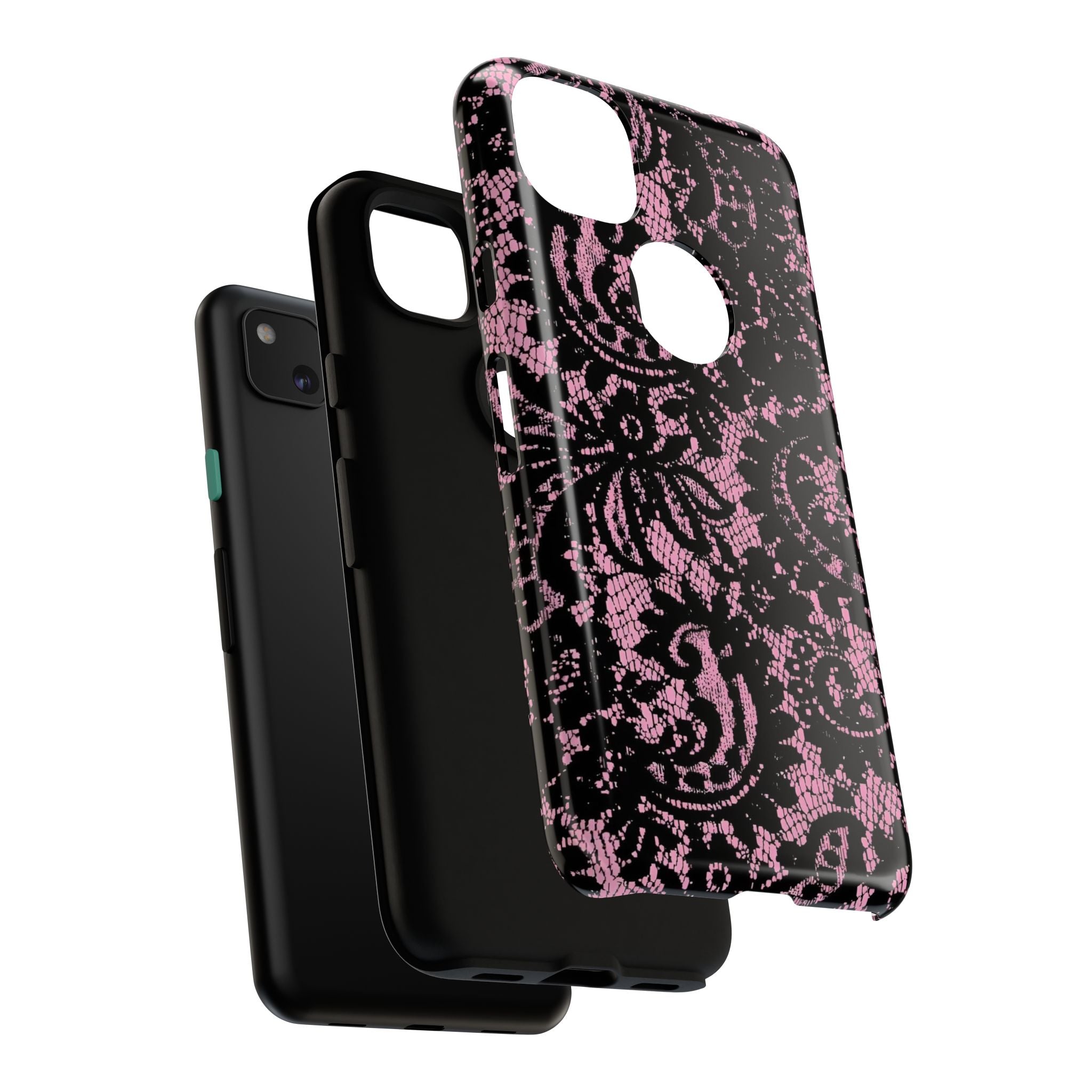 Pink Lace Pattern Tough Phone Case