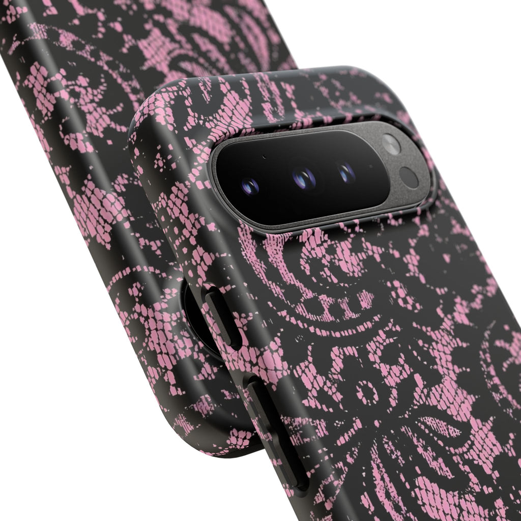 Pink Lace Pattern Tough Phone Case