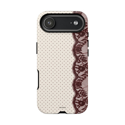 Burgundy Lace Edge Tough Case