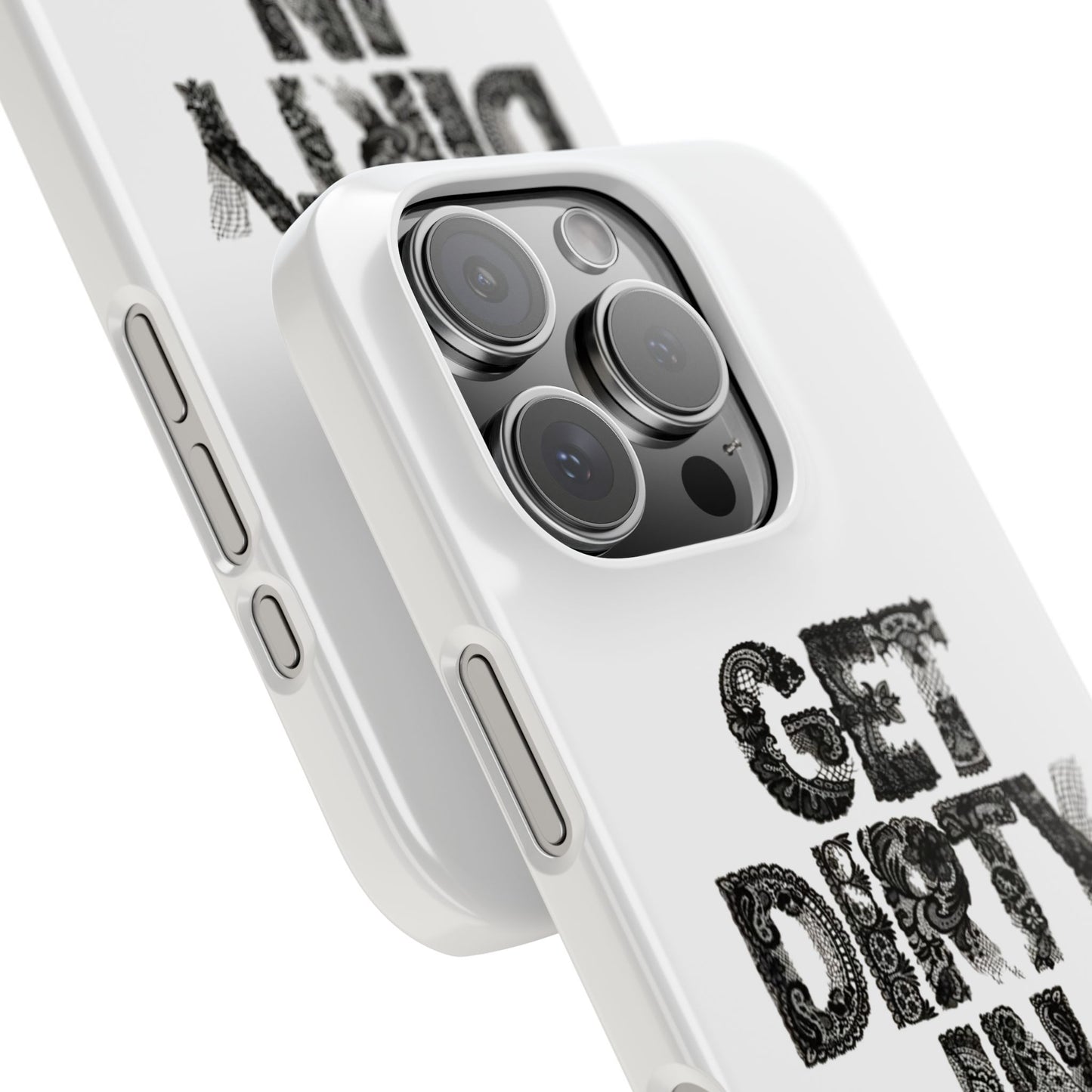 Get Dirty in Paris White Snap Case