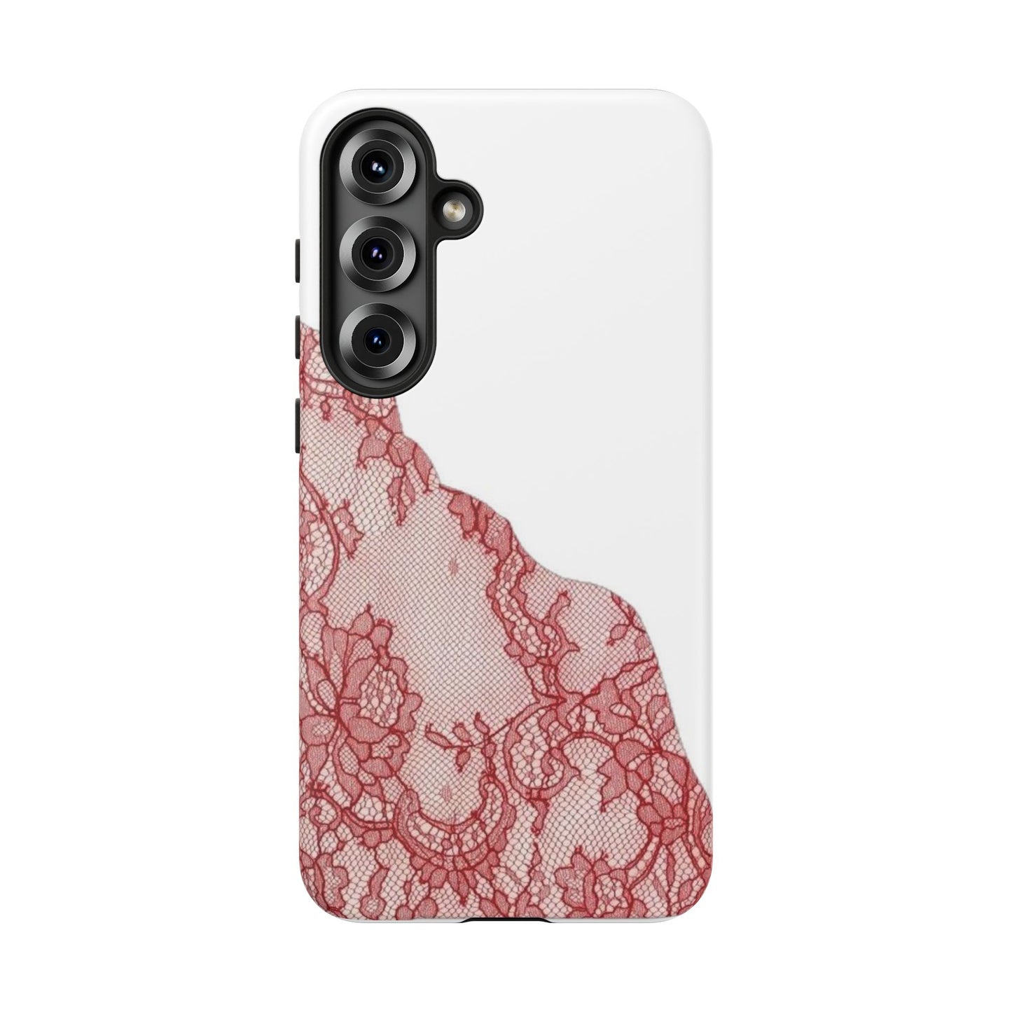 Red Lace Edge Tough Phone Case
