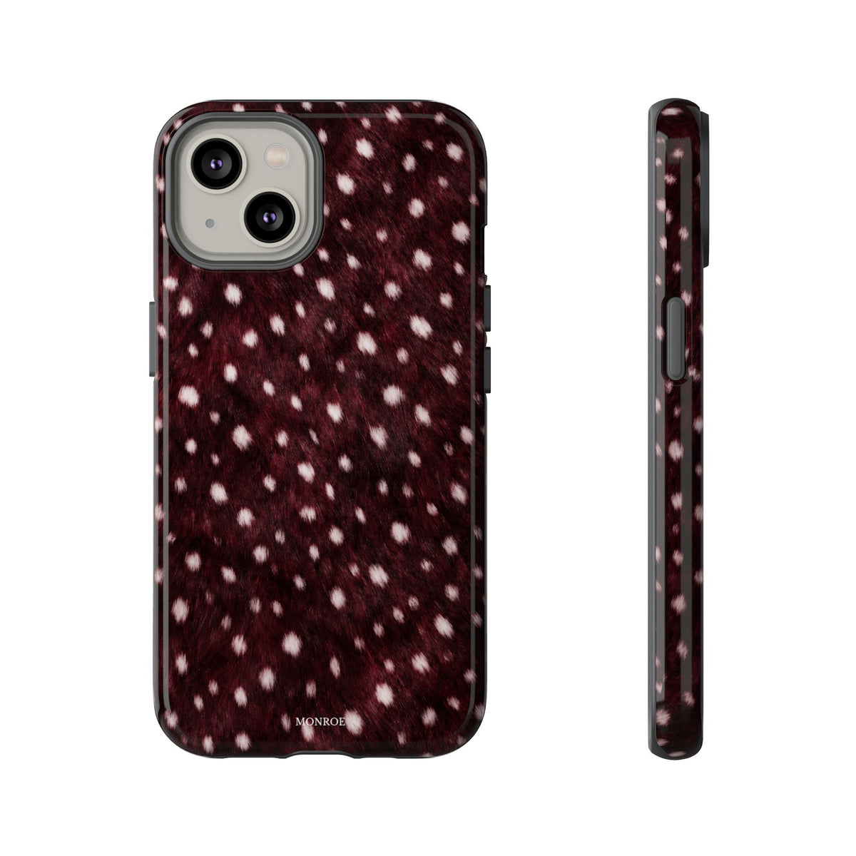 Burgundy Spotted Fur Tough Case