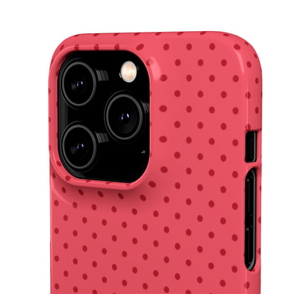 Coral Polka Dot Snap Phone Case