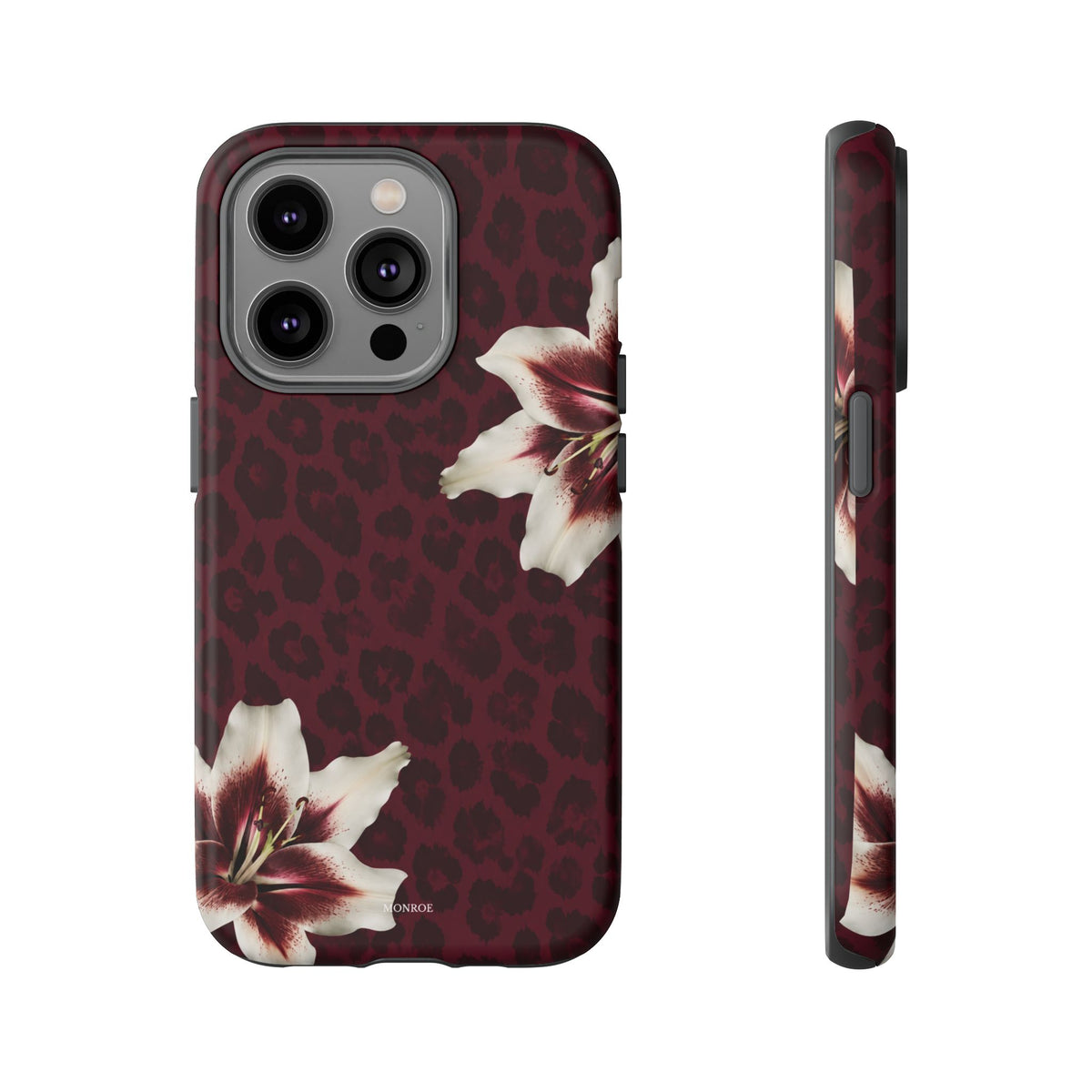 Burgundy Lily Leopard Tough Case