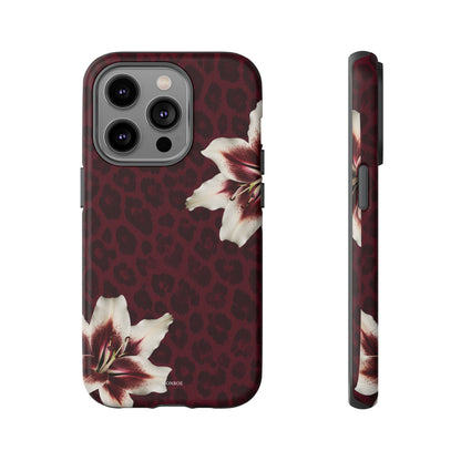 Burgundy Lily Leopard Tough Case