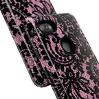 Pink Lace Pattern Tough Phone Case