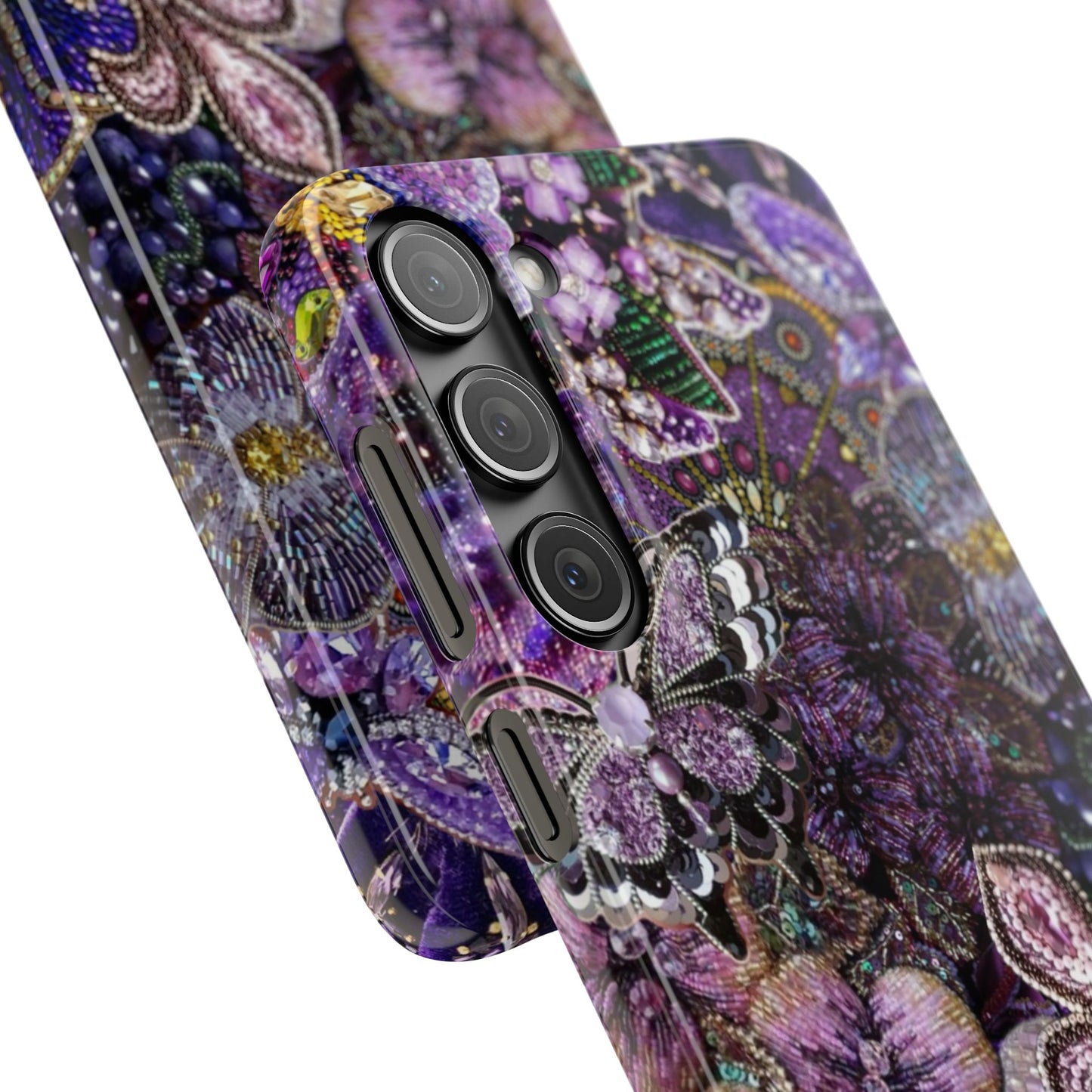 Purple Floral Butterfly Case