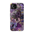 Purple Fleur-de-Lis Floral Tough Phone Case