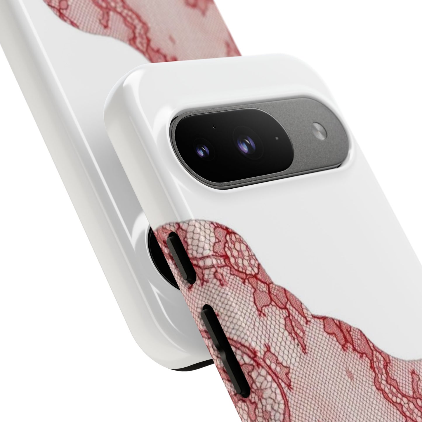 Red Lace Edge Tough Phone Case