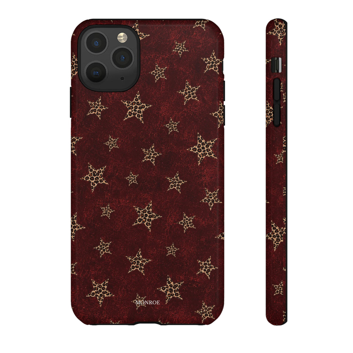 Burgundy Leopard Star Tough Case