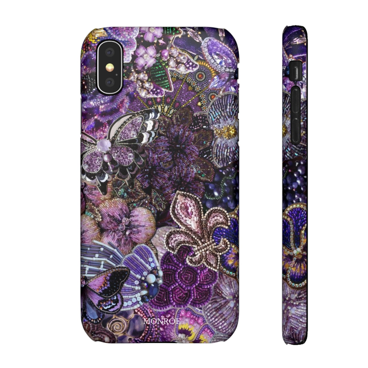 Purple Floral Butterfly Case