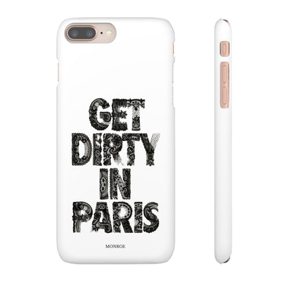Get Dirty in Paris White Snap Case