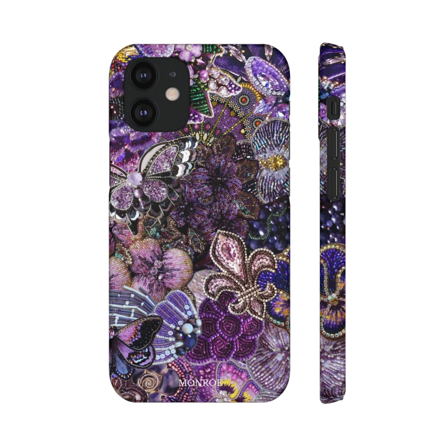 Purple Floral Butterfly Case