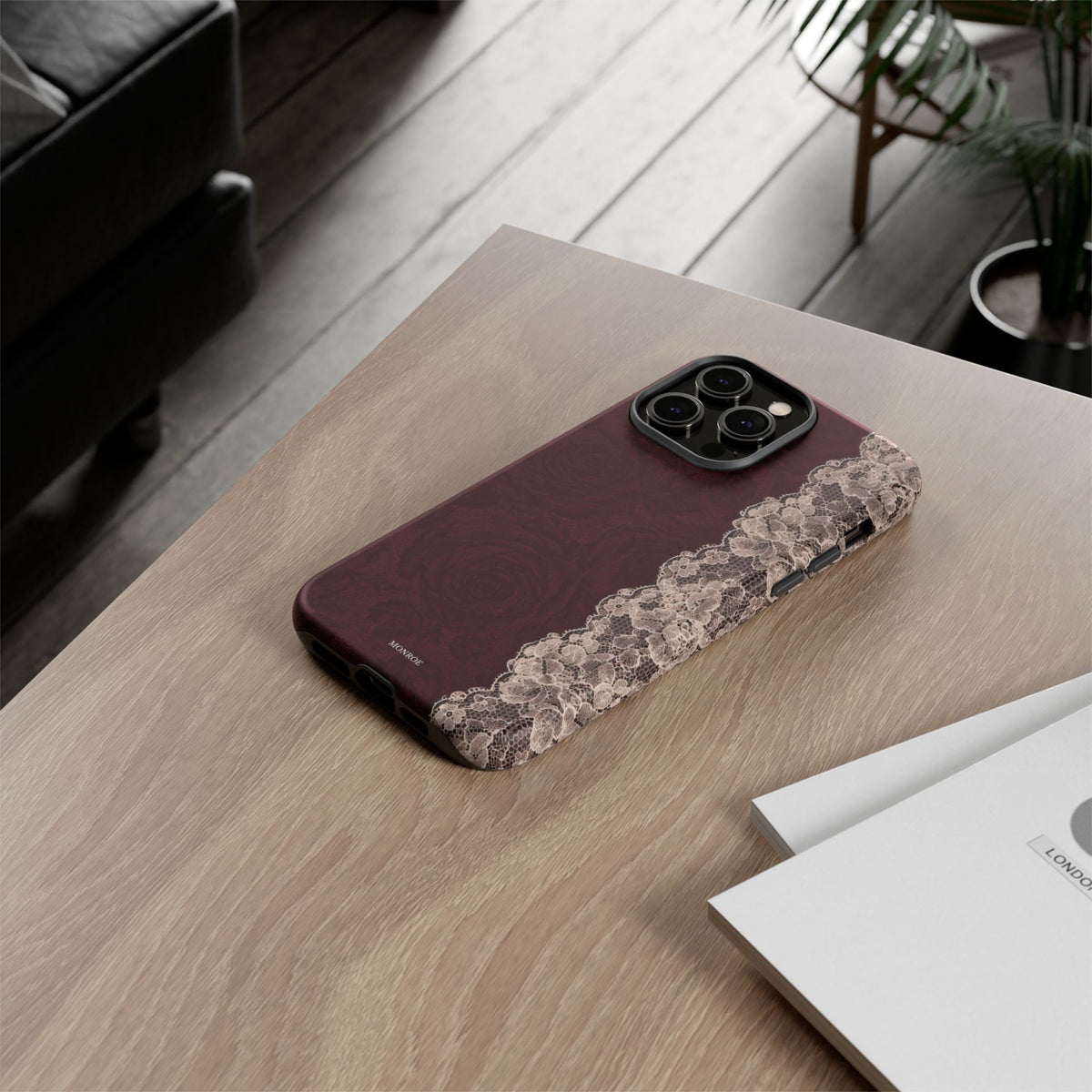 Burgundy Rose Tough Case