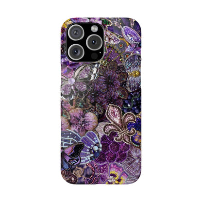 Purple Floral Butterfly Case