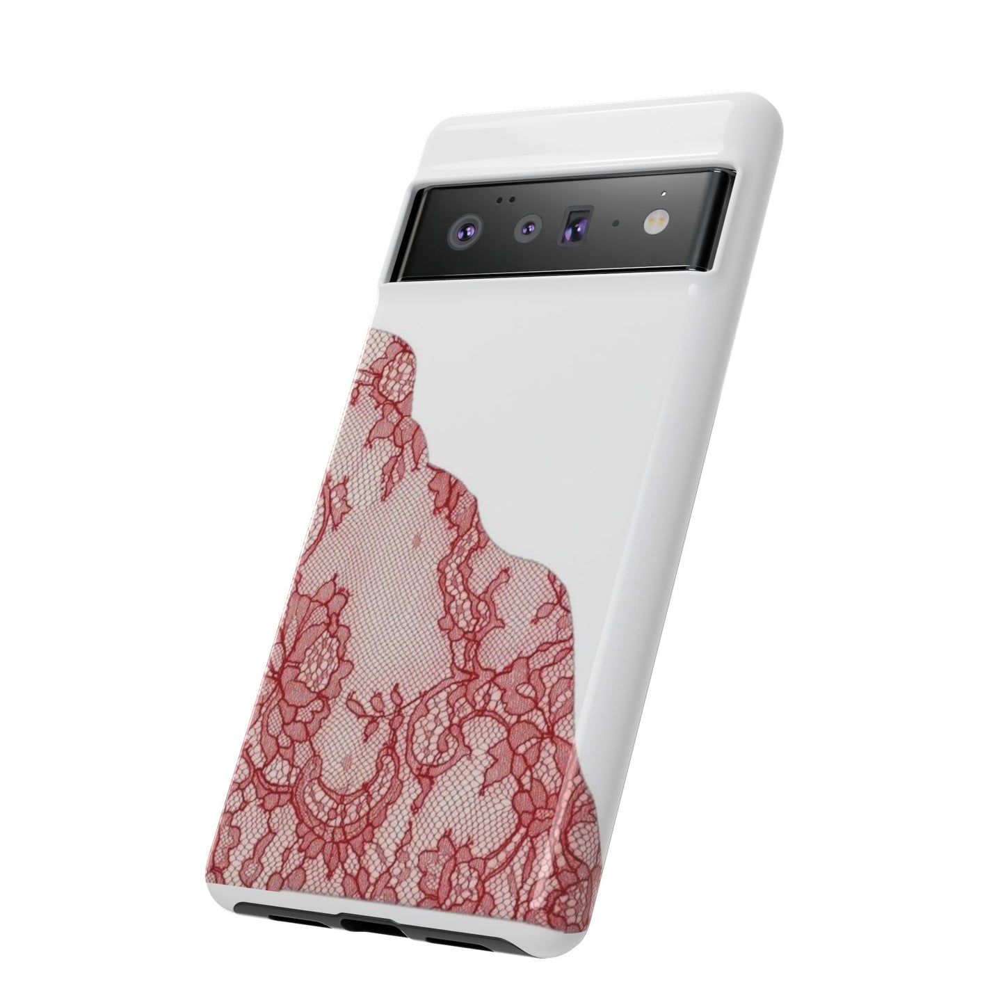 Red Lace Edge Tough Phone Case