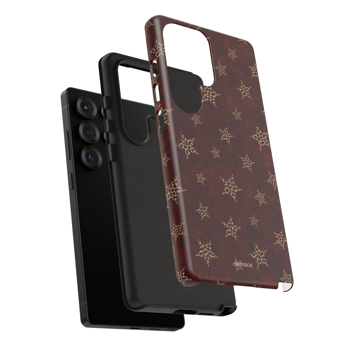 Burgundy Leopard Star Tough Case