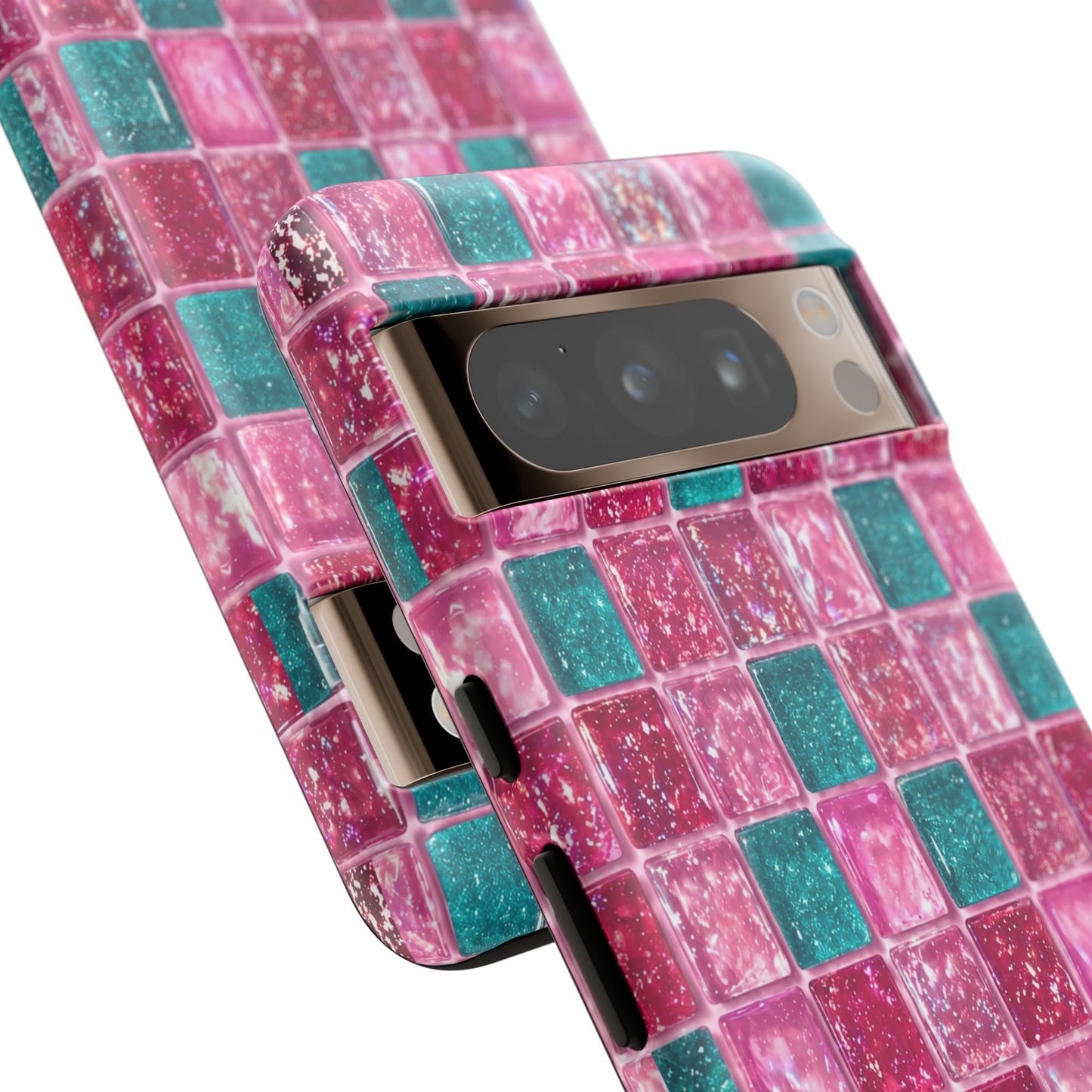 Pink Teal Mosaic Tough Case