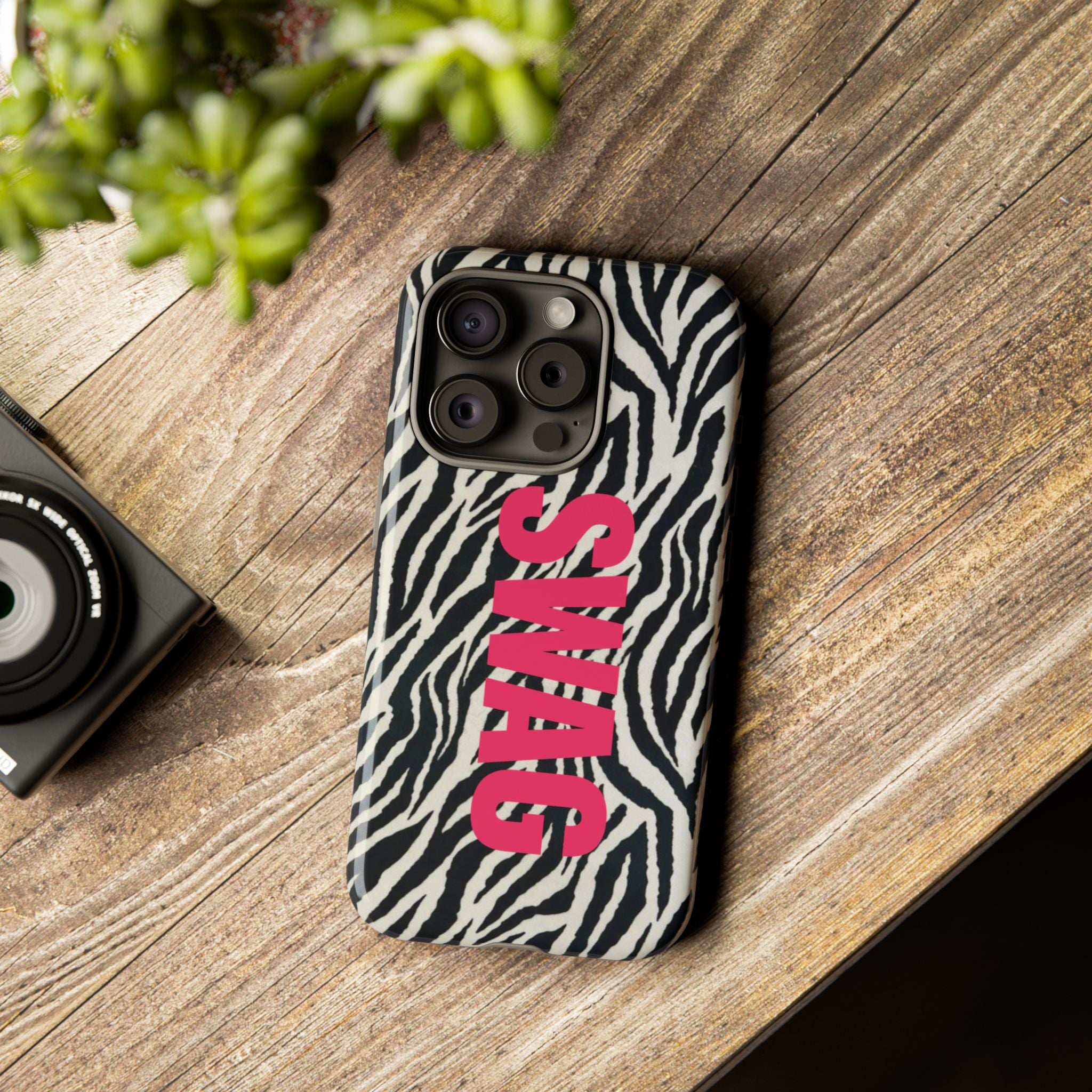'SWAG' Zebra Print Tough Case