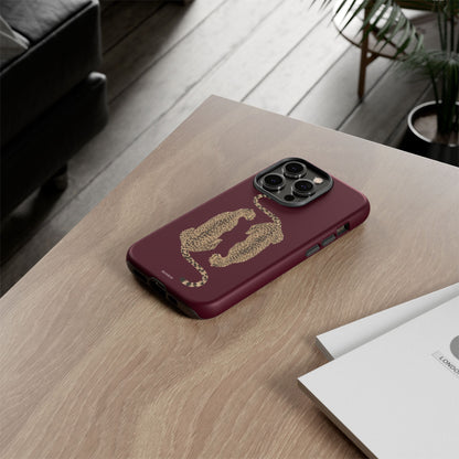Burgundy Cheetah Tough Case