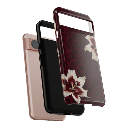 Burgundy Lily Leopard Tough Case