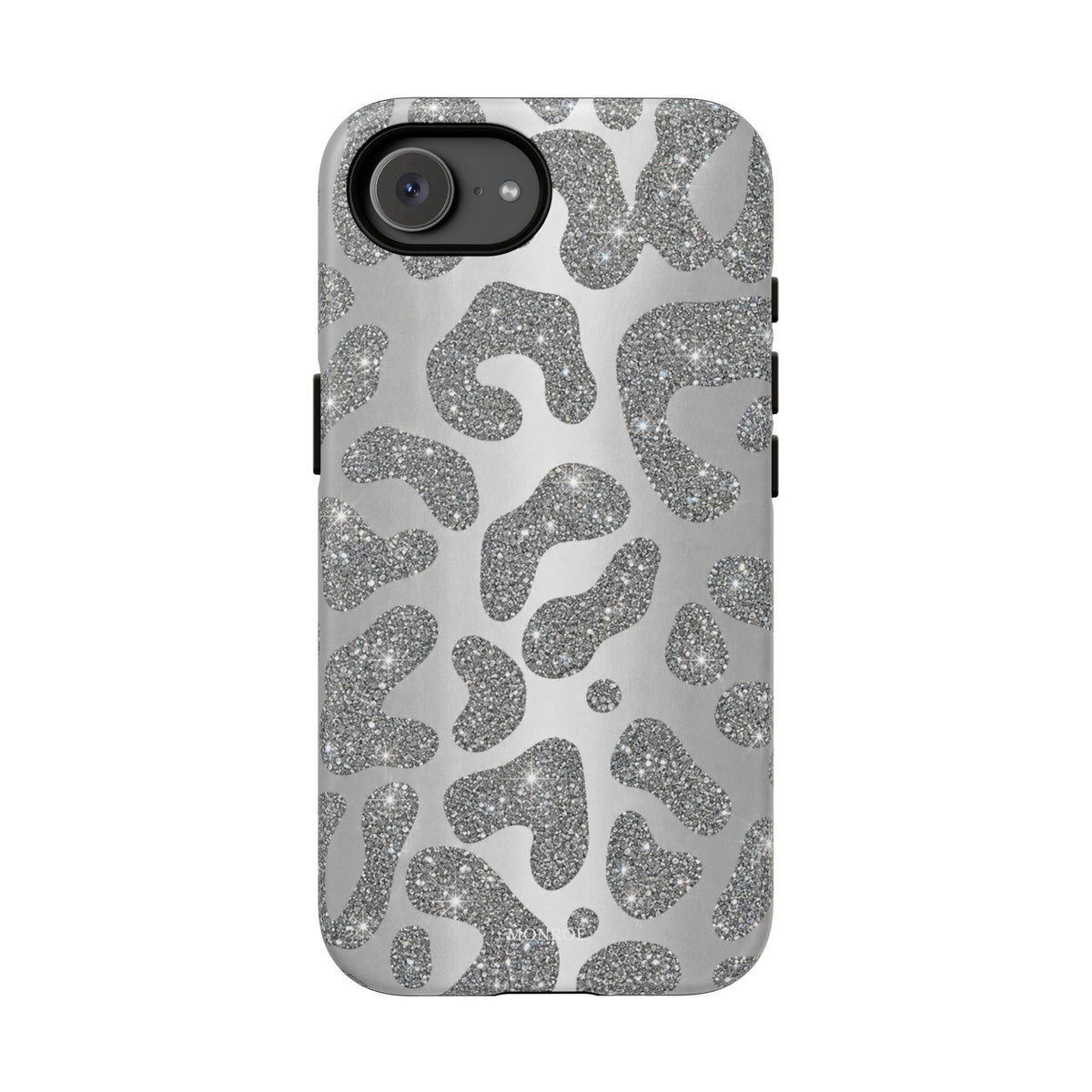 Silver Glitter Leopard Tough Case