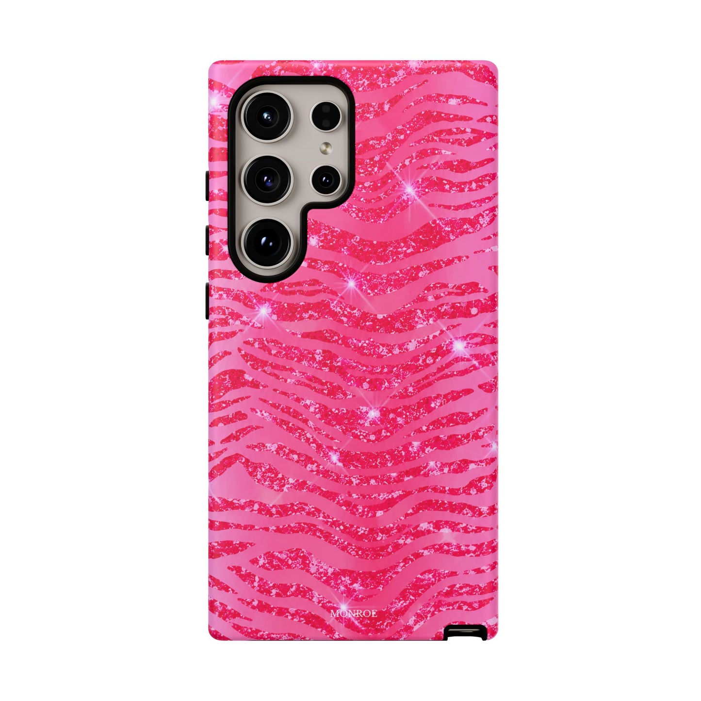 Pink Glitter Zebra Tough Case
