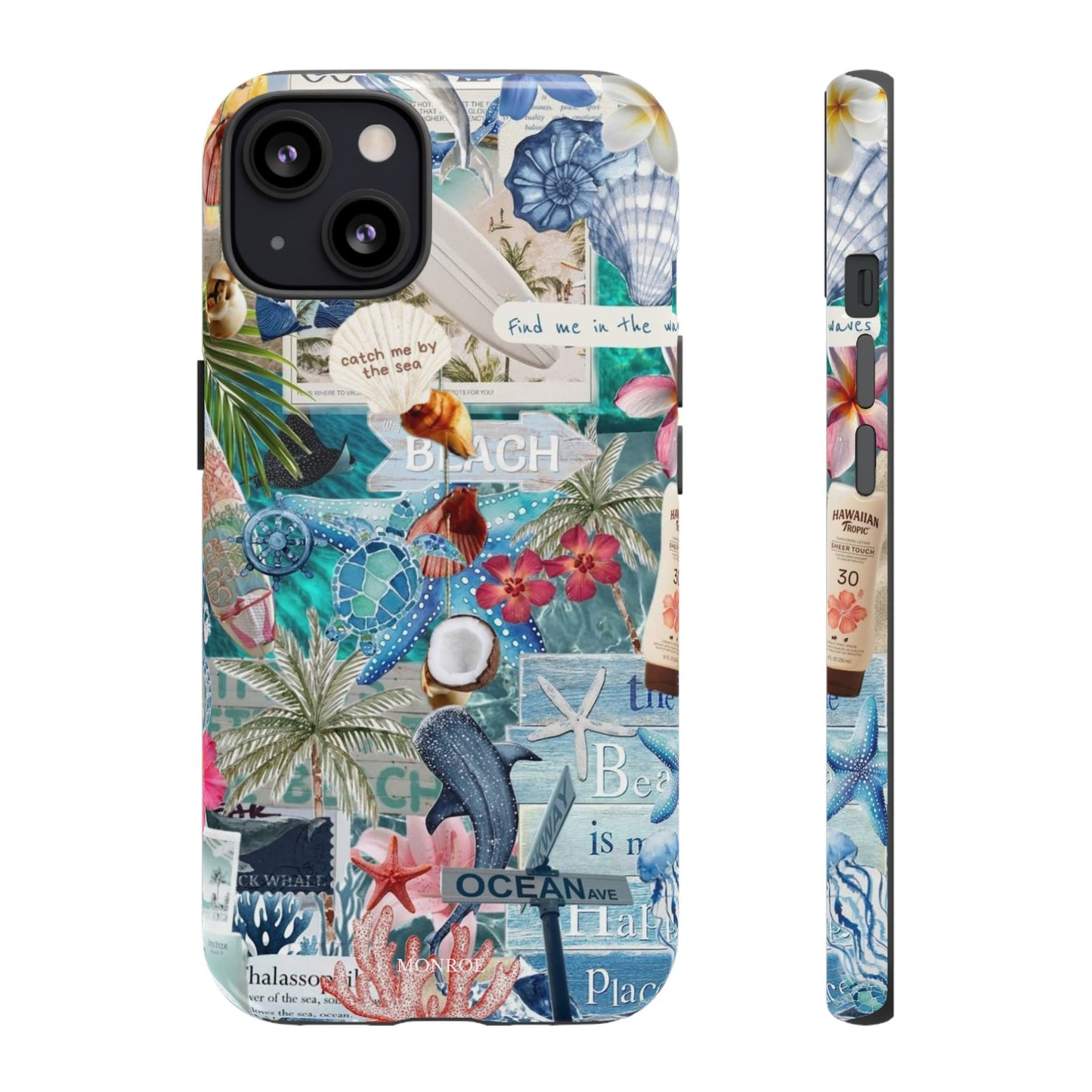 Tropical Beach Collage Tough Case