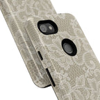 White Lace Pattern Tough Phone Case