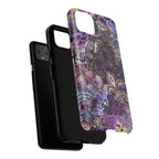 Purple Fleur-de-Lis Floral Tough Phone Case
