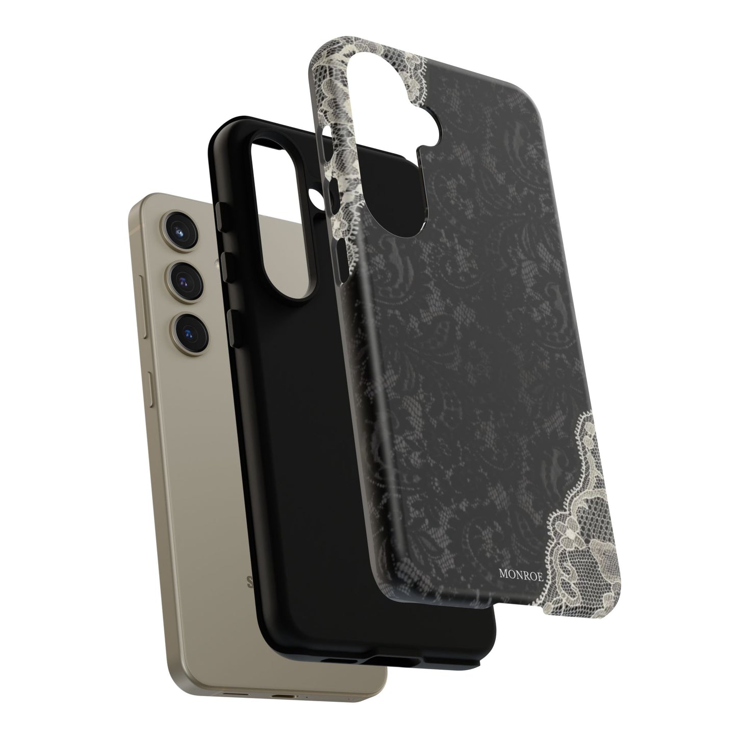 Black & White Edged Tough Case