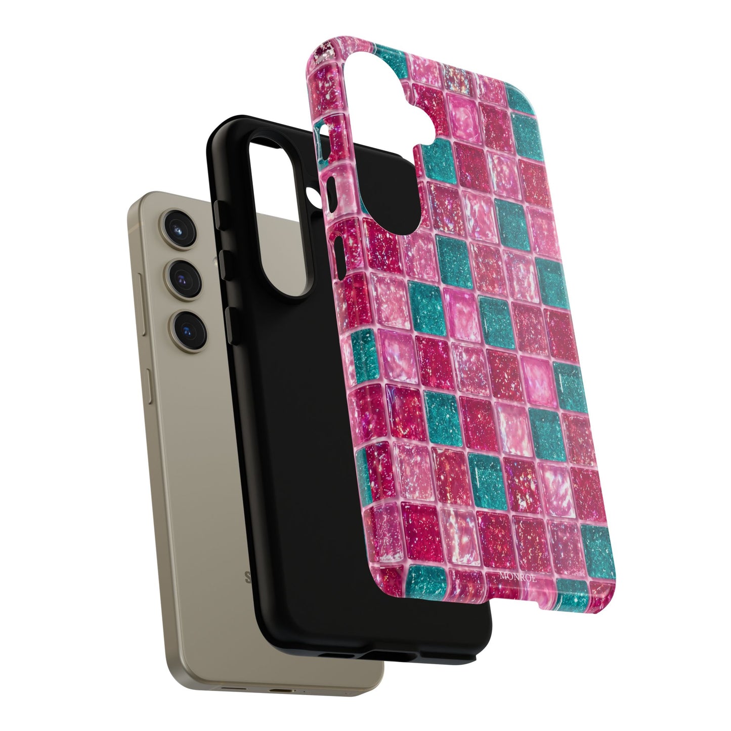 Pink Teal Mosaic Tough Case