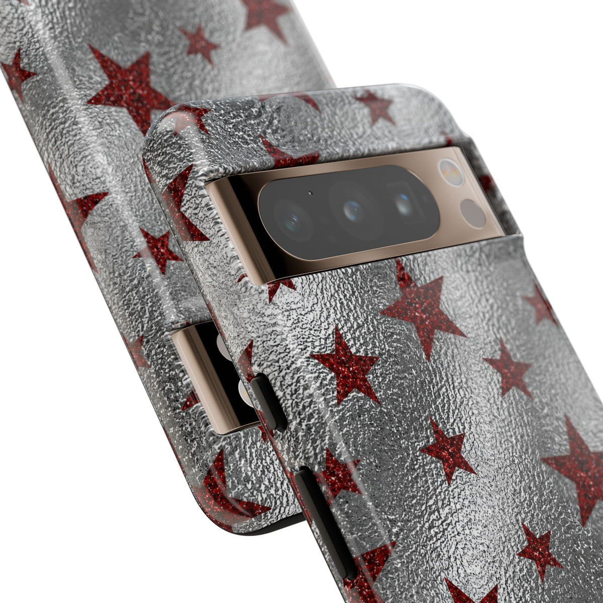 Silver Red Starry Tough Case