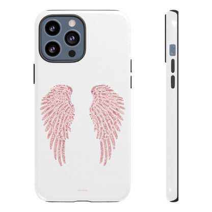 White & Pink Wings Tough Case