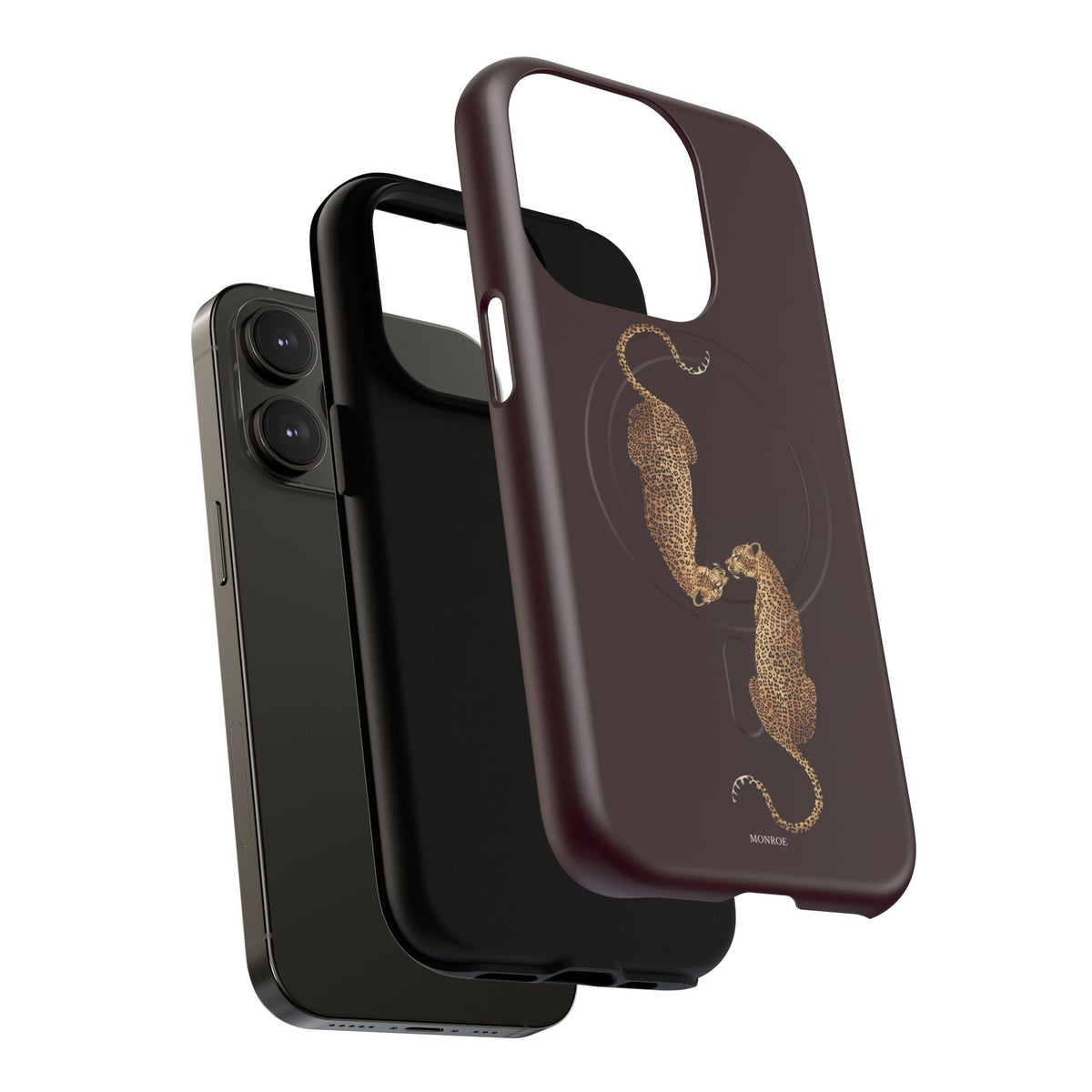Burgundy Leopard Duo MagSafe Case