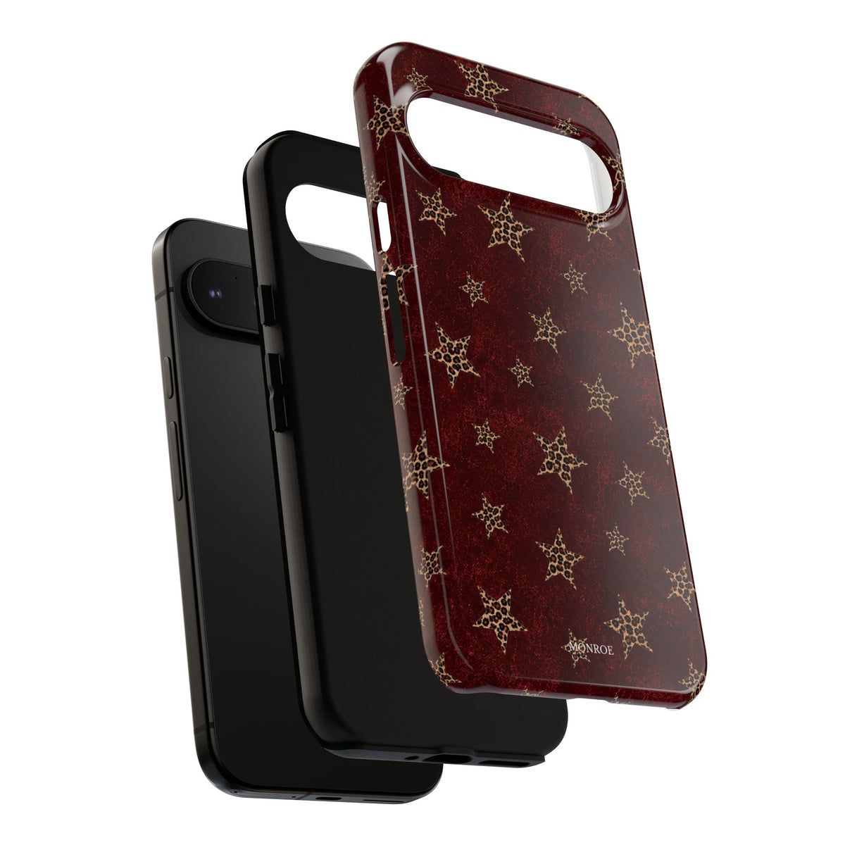 Burgundy Leopard Star Tough Case