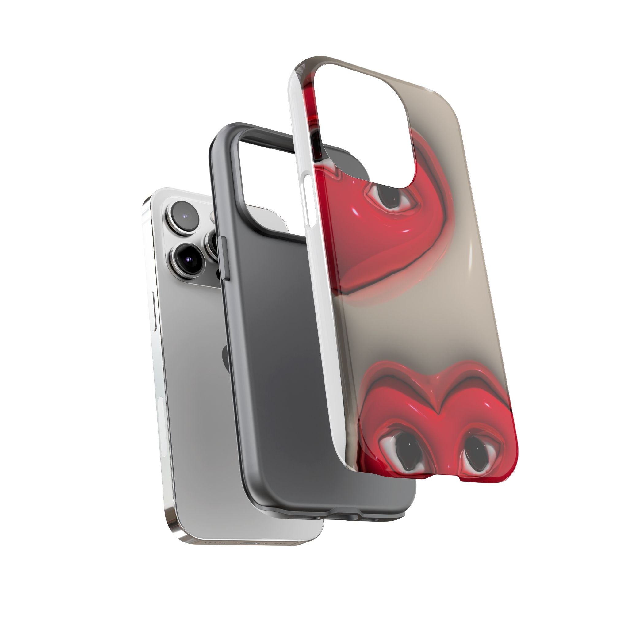 3D Hearts Phone Case