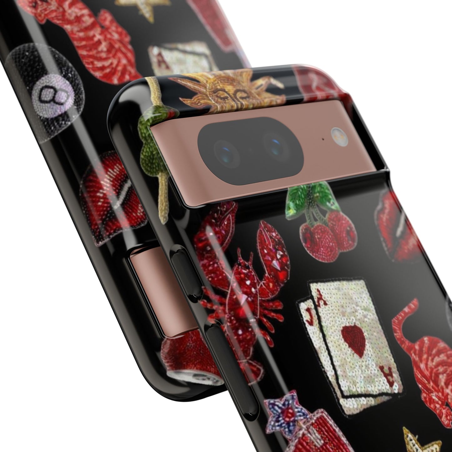 Retro Patch Motif Tough Case