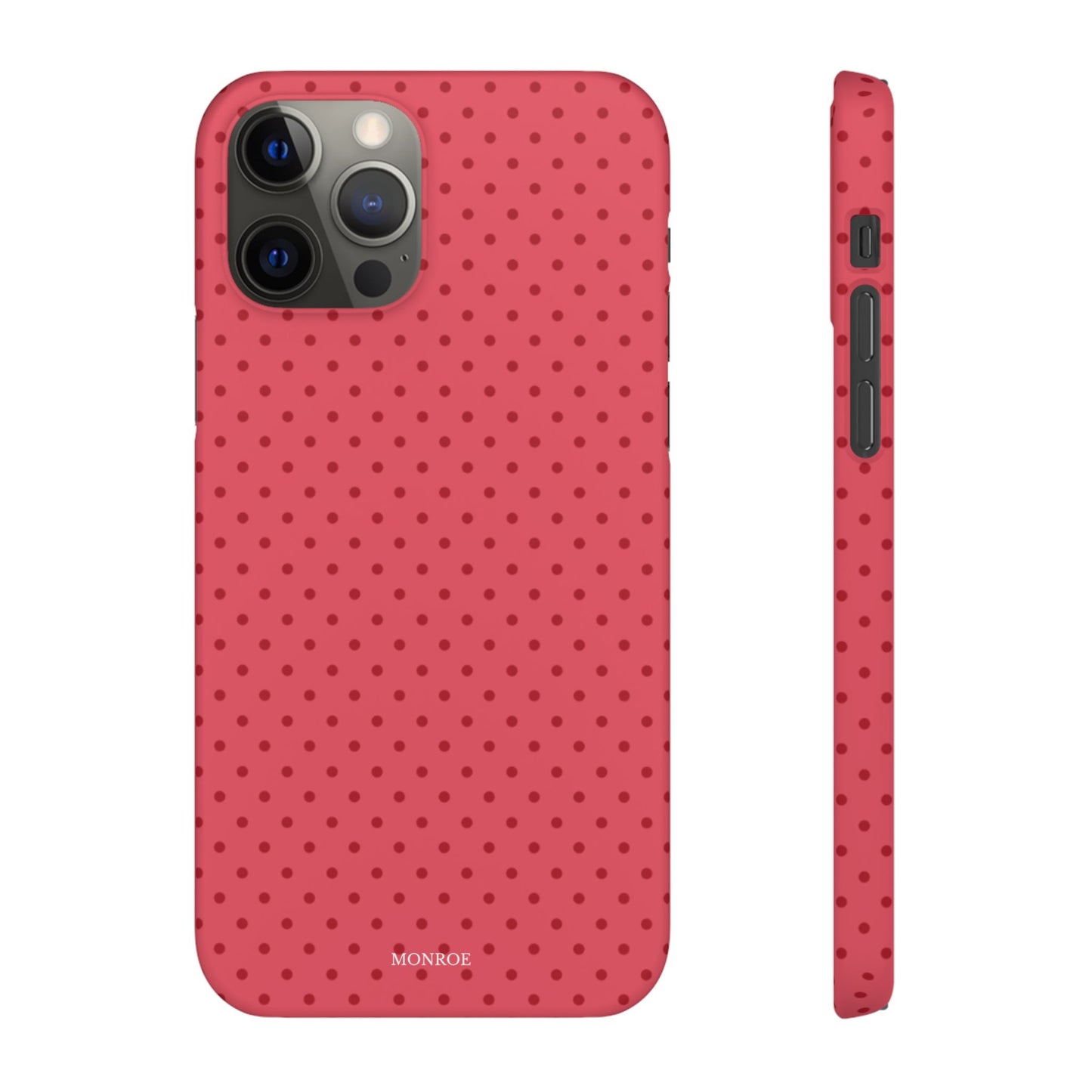 Coral Polka Dot Snap Phone Case
