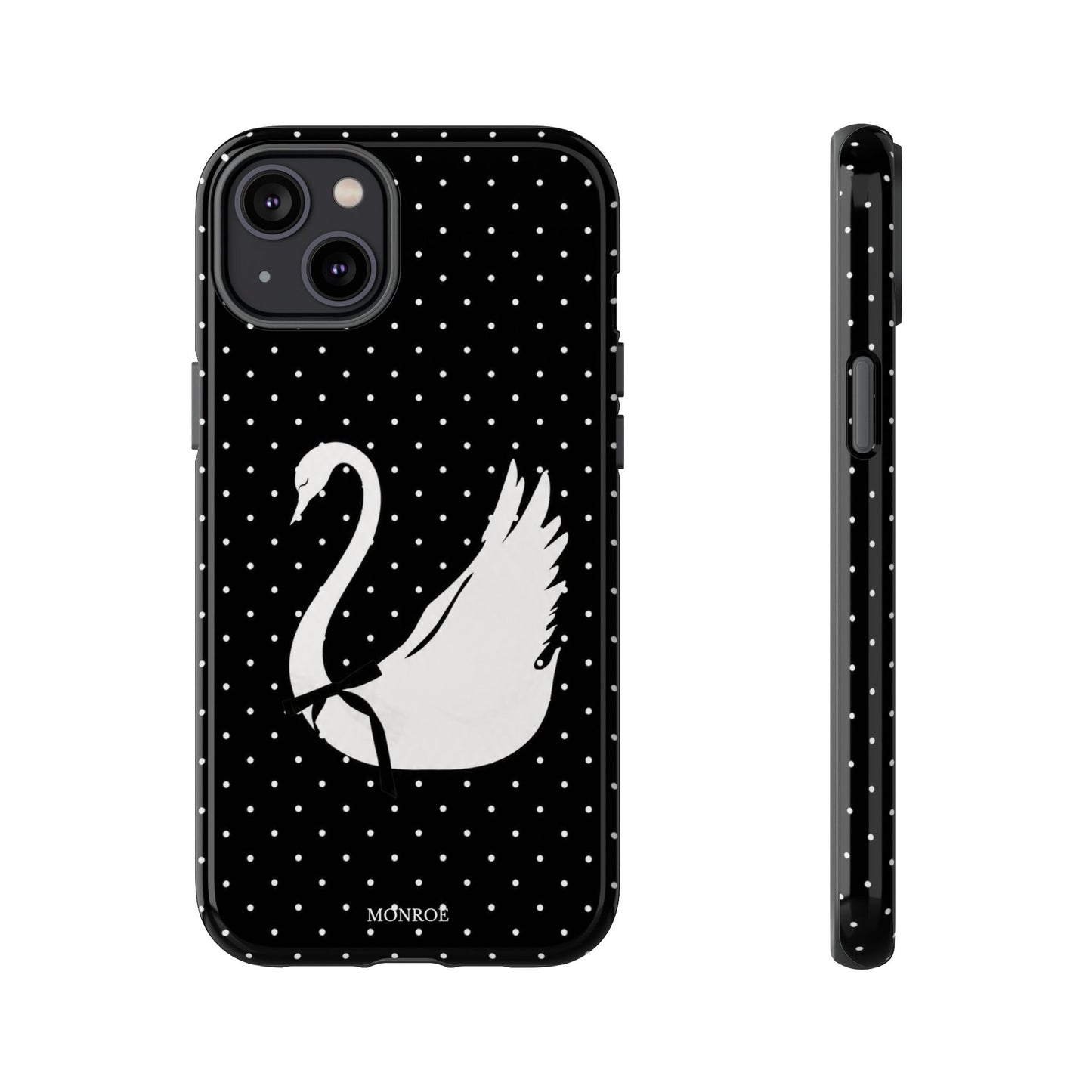 Black Swan Polka Dot Tough Phone Case