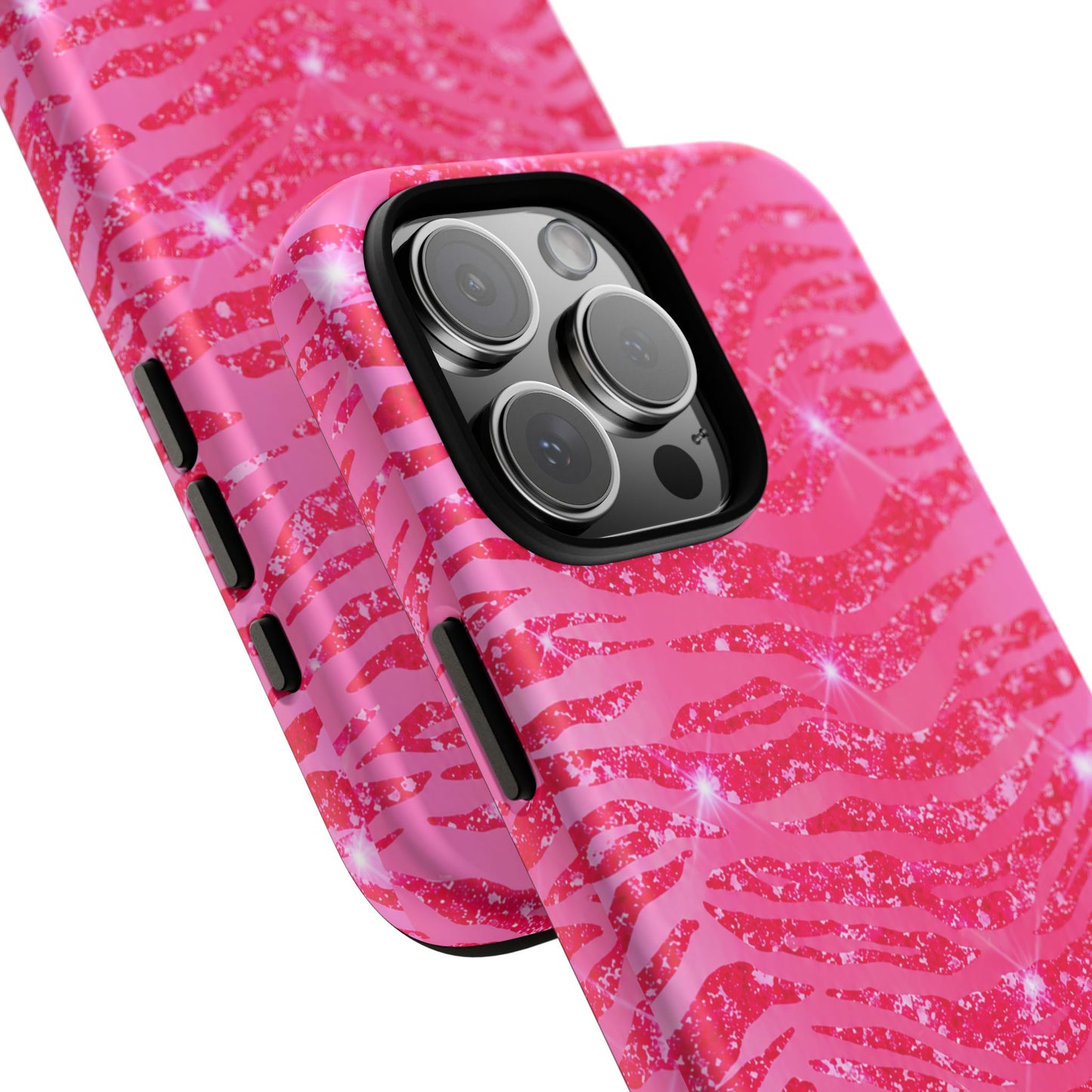 Pink Glitter Zebra Tough Case