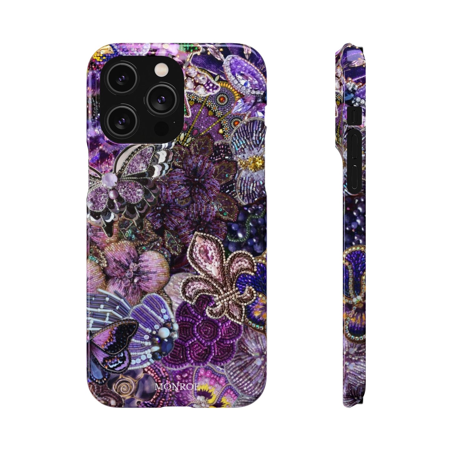 Purple Floral Butterfly Case