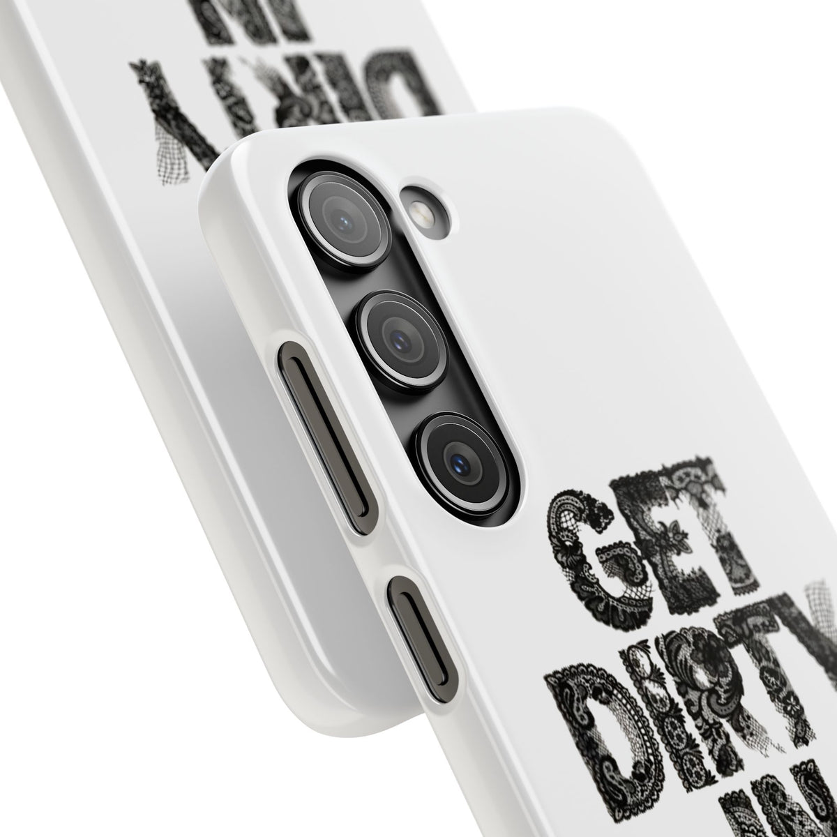 Get Dirty in Paris White Snap Case