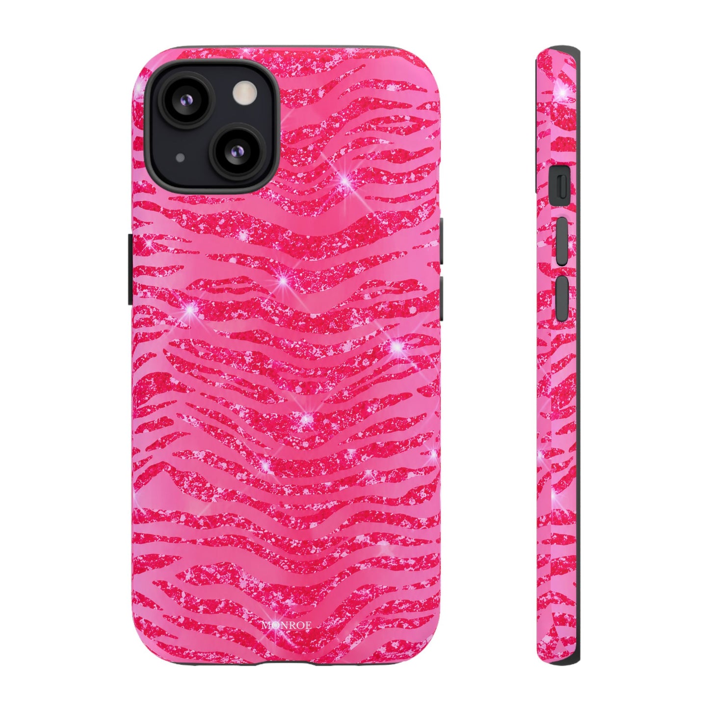 Pink Glitter Zebra Tough Case