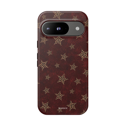 Burgundy Leopard Star Tough Case