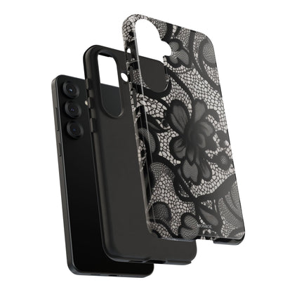 Black Vintage Lace Tough Case